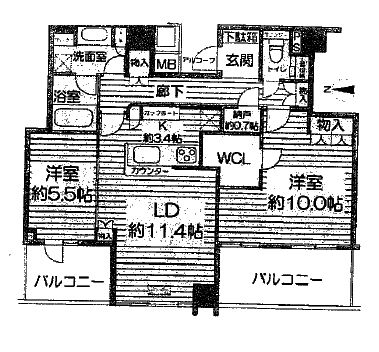 物件○○の間取り図