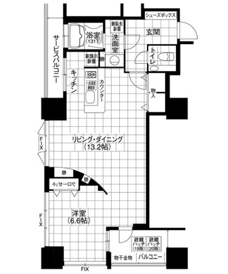 物件○○の間取り図