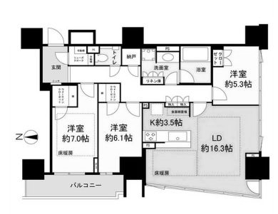 物件○○の間取り図