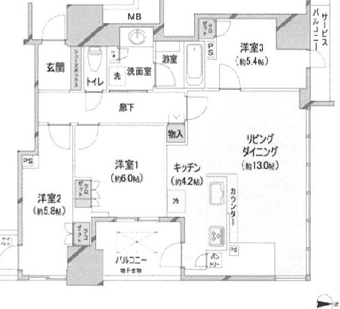 物件○○の間取り図