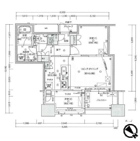 物件○○の間取り図