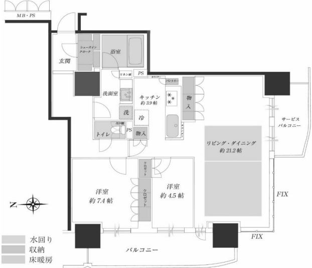 物件○○の間取り図