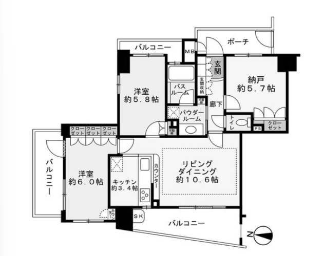 物件○○の間取り図
