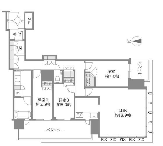 物件○○の間取り図